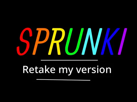 Logo for Sprunki Retake My Version V2, an original horror mod