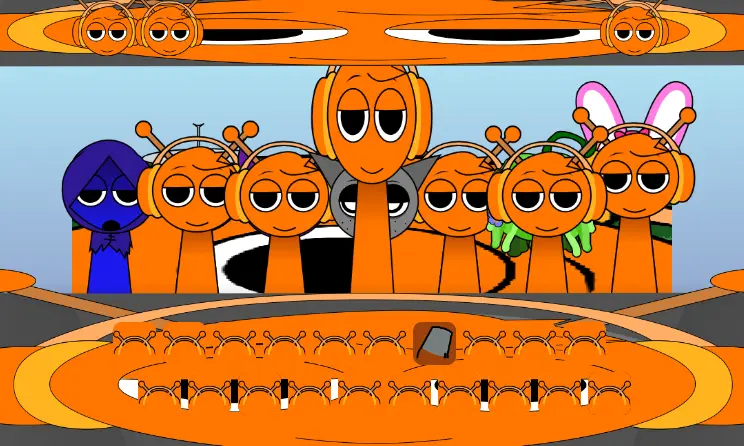Gameplay of Sprunki Retake Oren Virus Horror Mod Sprunki Retake Oren Virus Gameplay Screenshot