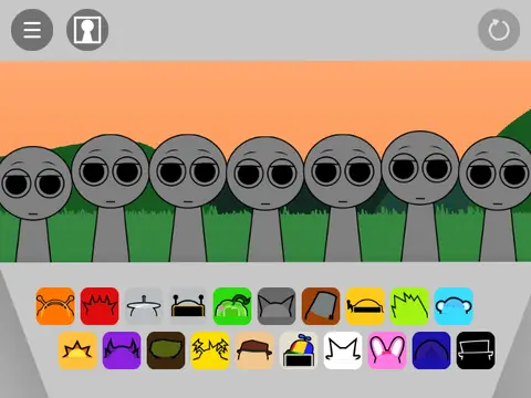 Para-Sprunki Retake game logo featuring iconic pyramixed characters