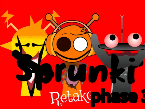 Sprunki Retake Phase 3 Remix Official Cover Art - Horror Edition