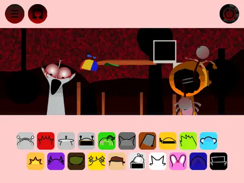 Colorful Sprunki Retake Phase 4 Remix character logo with musical notes