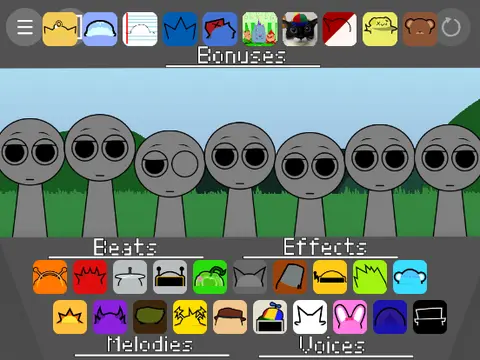 Logo for Sprunki Retake Remix game showing various characters