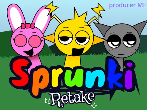 Sprunki Retake Remix gameplay interface showing enhanced visuals and remixed elements