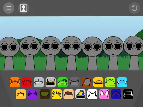 Sprunki Retake Remix Remix Incredibox game cover image showing character designs