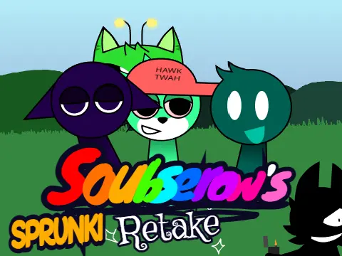 soubserow's sprunki retake game character and logo