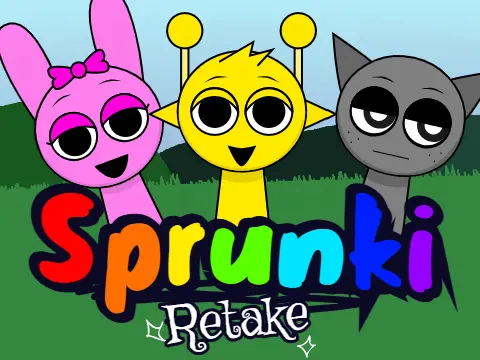 Sprunki Retake Black Deleted Edition Main Logo