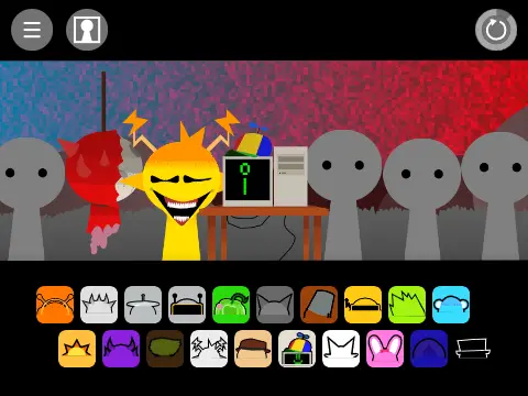 Sprunki Retake Unofficial Remix V2 character with remix elements