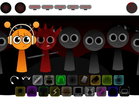 Official logo for Sprunki Retextured 1.5 game featuring updated character designs