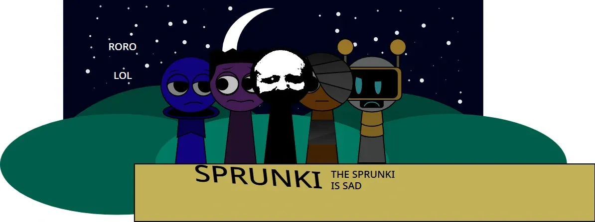 Official Sprunki Sad Game Logo - Emotional Edition