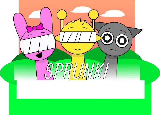 Sprunki Save Remix Official Cover Art Sprunki Save Remix Game Logo featuring musical characters