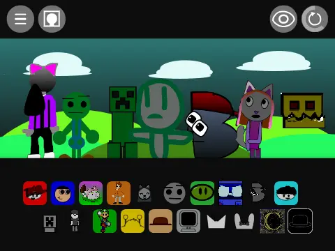 Official Sprunki Scrachers Censurado game logo featuring main characters