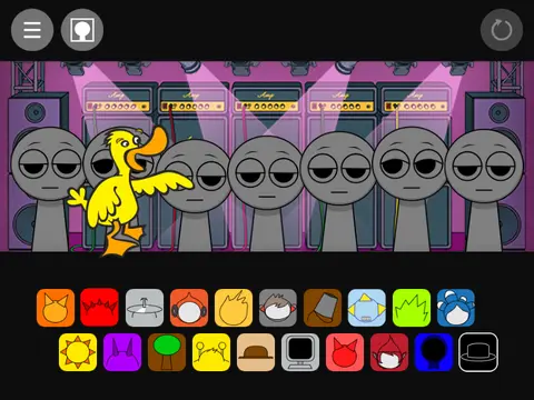 Logo for the Sprunki Scratch Mod Remix with censored content