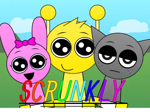 Sprunki Scrunkly Babies characters playing together