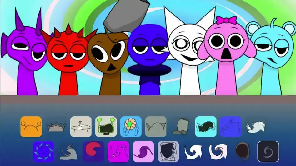 Sprunki Scrunkly in Action Sprunki Scrunkly Gameplay Screenshot