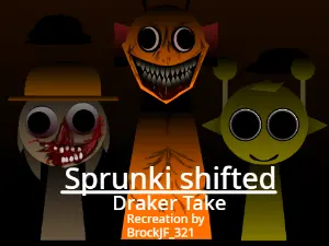 Official logo for Sprunki Shifted Draker Take Recreation game featuring iconic Sprunki characters