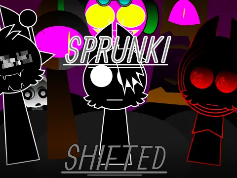 Official logo for Sprunki Shifted Gatorium game featuring shifted Sprunki characters
