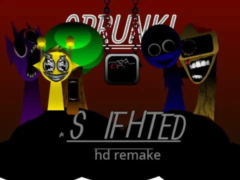 Official logo for Sprunki Shifted Remake HD game featuring enhanced HD graphics