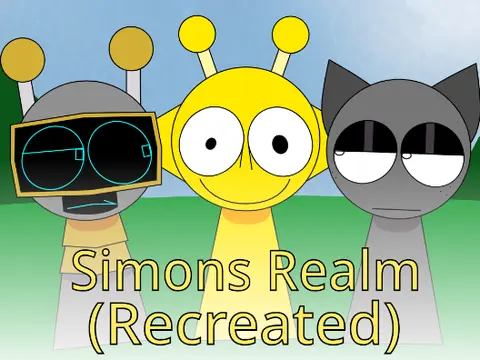 Official logo for Sprunki Simon Realm Greyson Version Remix game