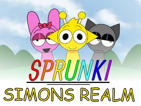 Official logo for Sprunki Simon's Realm No Horror version