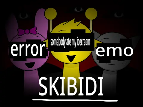 Sprunki Skibidi Game Logo - Horror Version of Sprunki Characters
