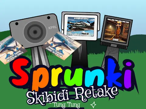 Sprunki Skibidi Retake Large TV Update Gameplay Logo