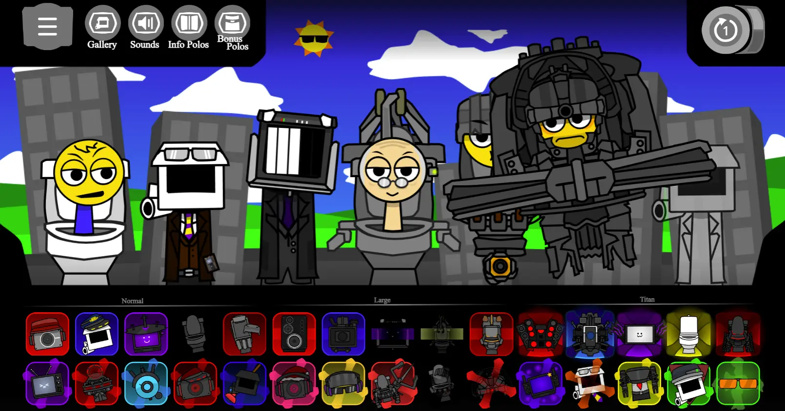 Gameplay Screenshot of Sprunki Skibidi Toilet Remake Sprunki Skibidi Toilet Remake Gameplay Screenshot