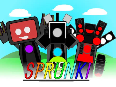 Logo for Sprunki Skibidi Toilet Remix game