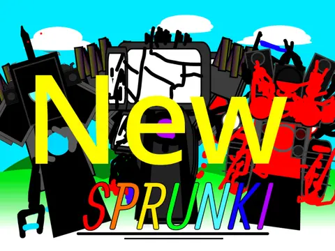 Official logo for Sprunki Skibidi Toilet Upgrade 2 game featuring colorful characters