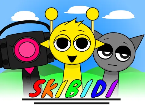 Logo for Sprunki Skibidi Version game