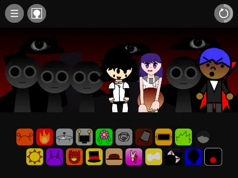 Sprunki Slatch Team Mix 8 team music game with multiple characters