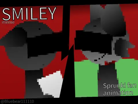 Smiley Sprunki Fan Animation Logo - Colorful Sprunki Characters Celebrating