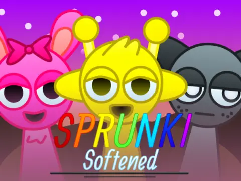 Logo for Sprunki: Softened, a kid-safe family-friendly remake of Incredibox Sprunki with 21 colorful characters