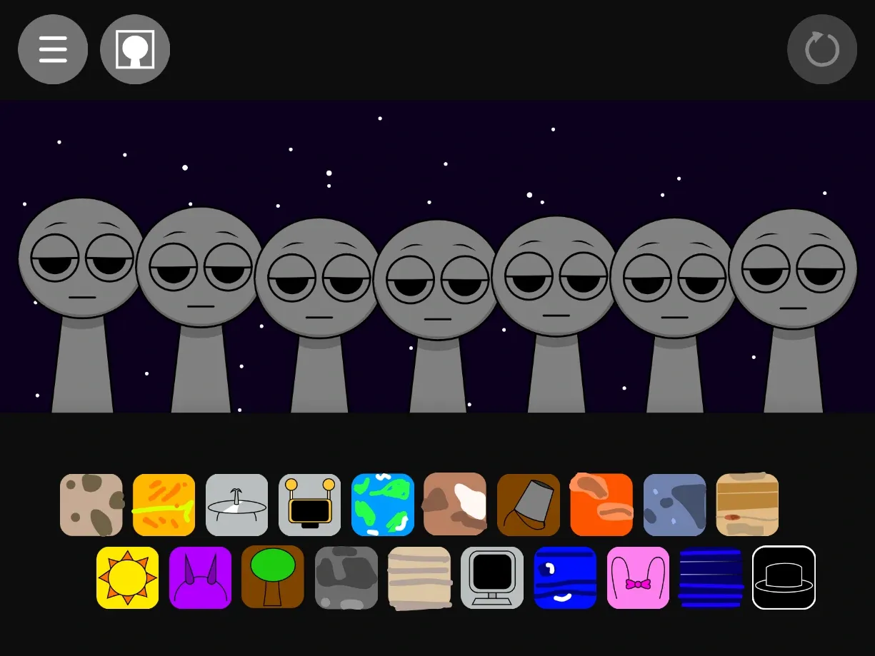 Sprunki Solarballs Game Logo - Colorful space scene with Sprunki characters orbiting planets