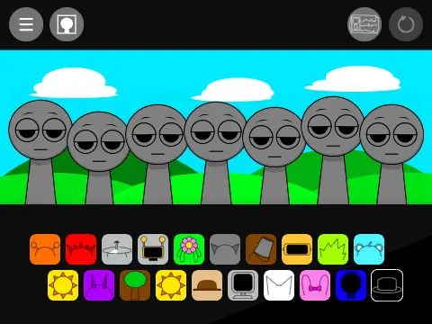 Colorful Sprunki characters singing in animated music video