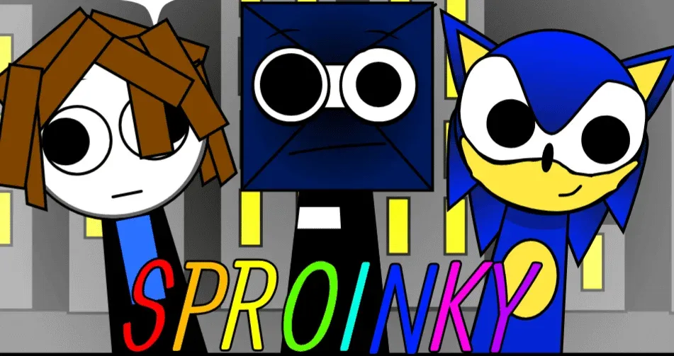 Sprunki Sproinky Mod Logo - Dark twisted version of Sprunki characters