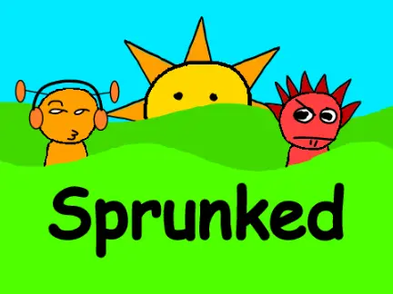 Sprunki Sprunked Game Logo - Colorful character swapping game