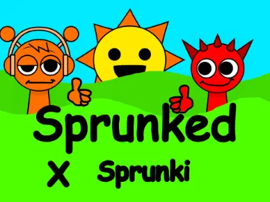 Sprunki Sprunked Mod Logo - Colorful swapped characters from the Sprunki universe