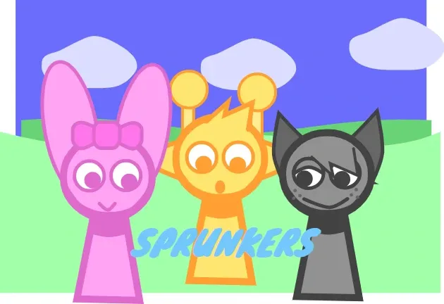 Sprunki Sprunker Game Logo - Colorful characters from the Sprunki universe