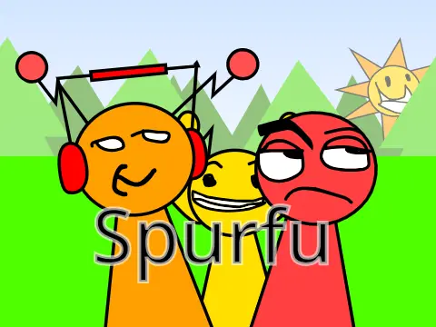 Sprunki and spurfu characters in music creation game interface