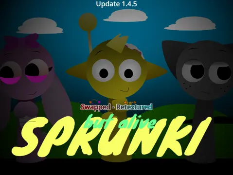 Official logo for Sprunki Swap Retextured But Alive game