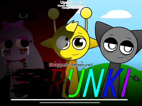 Sprunki Swap Retextured New Mod Game Logo