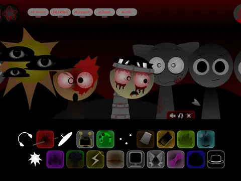 Official logo for Sprunki Swap Retextured Pero Son Humanos game featuring humanized Sprunki characters