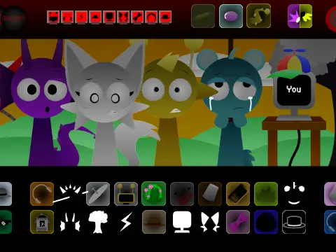 Sprunki Swap Retextured Phase 1.7 Official Logo featuring redesigned characters