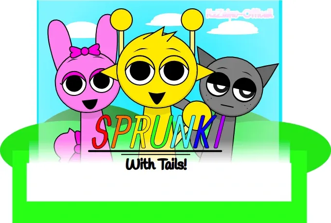 Sprunki Tail Mod Logo featuring various tail designs