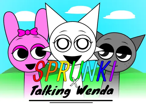 Talking Wenda Sprunki Game Logo - Interactive Character Creator