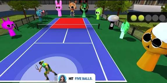 Sprunki Tennis Gameplay Sprunki Tennis Gameplay Screenshot - Horror Mod in Action
