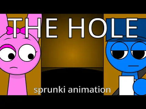 The Hole But Its Sprunki Animation Game Logo