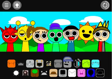 Sprunki Time Gameplay Sprunki Time Gameplay Screenshot - Night Mode Activated