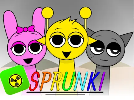 Sprunki Toxic Game Logo - Dark Edition