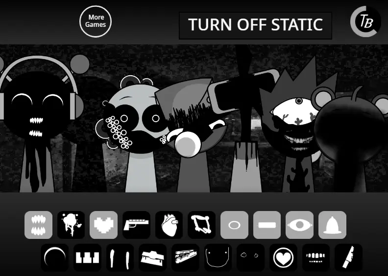 Sprunki Tragic Breakout Gameplay Screenshot - Horror Escape Puzzle